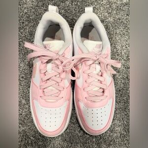 Nike White and Pink Low-Top Sneakers